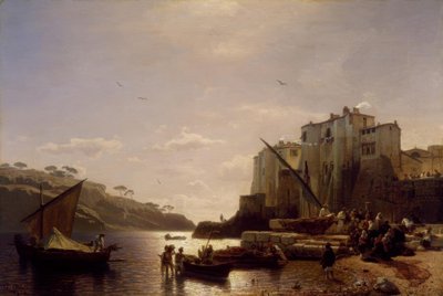 Pescatori napoletani a Napoli da Andreas Achenbach